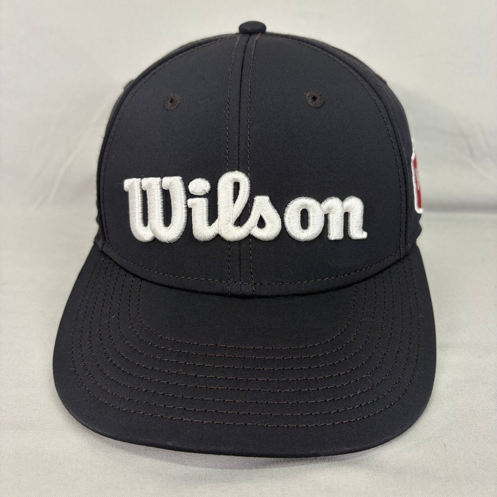 Wilson Staff Golf Hat Adjustable Mens OSFM Black Embroidered Logo Cap